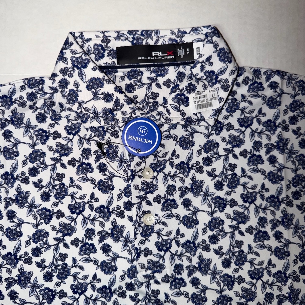RLX Ralph Lauren Navy Floral Button Down Shirt - Picture 2 of 4